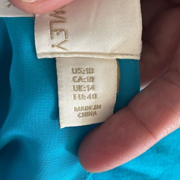 Cynthia Rowley Blue 100% Silk Mini Swing Dress Sz 10 - Picture 7 of 7